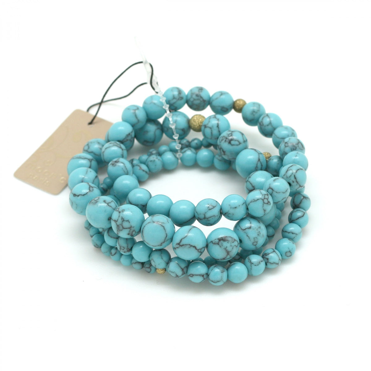 4 Turquoise bracelets “INNER STRENGTH”